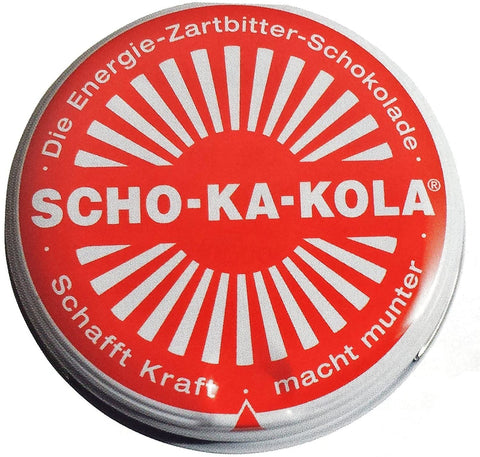 Scho-Ka-Kola Caffeine Rich German Dark Chocolate Tin
